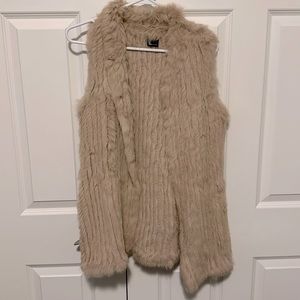 Rabbit fur vest